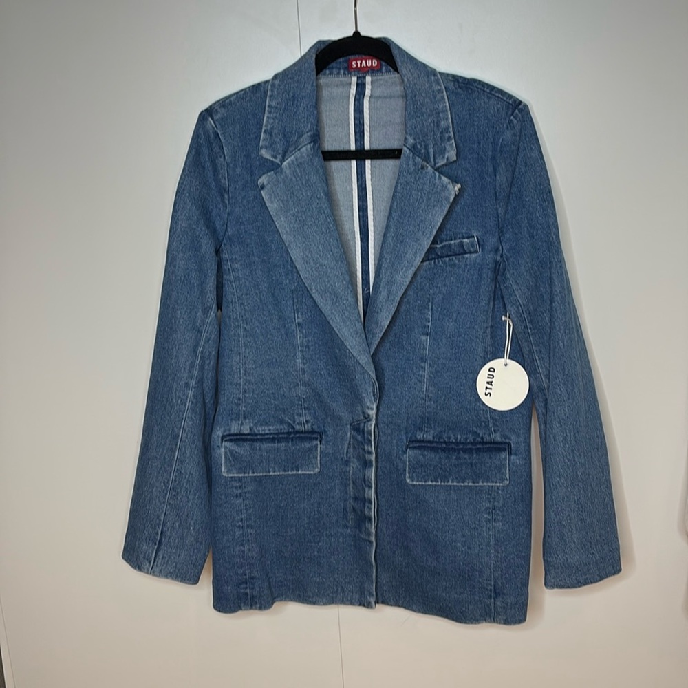 Staud Blue Denim Women's Jacket